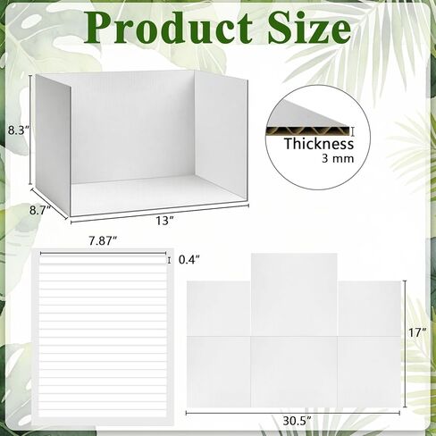 Yalumo Cardboard Diorama Box Kit, 2 Pack Diorama Box for Display, White Cardboard Project Supplies with Double Sided Tapes for DIY Crafts Toys School Projects Model Scenes, 13 x 8.7 x 8.3 Inch in Saudi Arabia