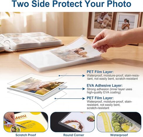 Feifeiya 200 Pcs Lamination Clear Thermal Laminating Pouches, 3 Mil, 12" x 18" Large Laminating Sheets Bulk, Menu Size, Office Supplies, Business Cards, Small Banners in Kuwait