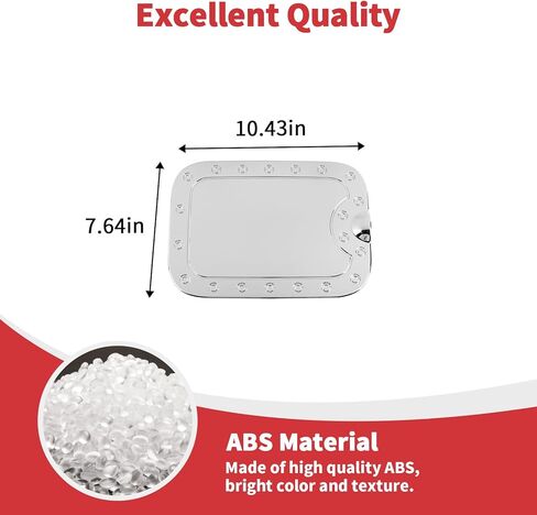غطاء غطاء خزان الغاز Linskip متوافق مع Ford F250/F350/F450/F550 2011-2016، غطاء باب حشو الوقود، ملحقات خارجية كروم in Kuwait