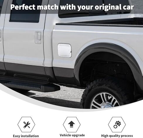 غطاء غطاء خزان الغاز Linskip متوافق مع Ford F250/F350/F450/F550 2011-2016، غطاء باب حشو الوقود، ملحقات خارجية كروم in Kuwait