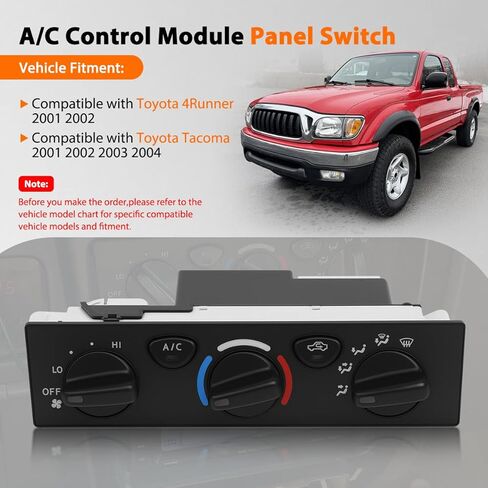 A/C Heater Climate Control Assembly Compatible with Toyota 4Runner 2001 2002,for Toyota Tacoma 2001 2002 2003 2004 AC Heat Temp Climate Control Panel Module Replace 88650-35121,8865035121 in Saudi Arabia