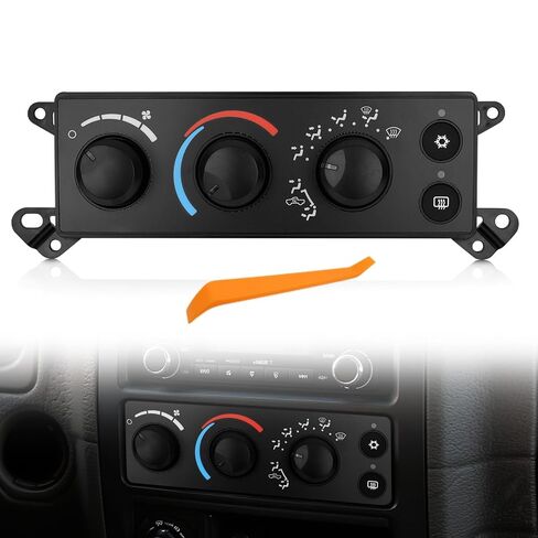 HVAC Climate Control Module Panel with Pry Tool, AC Heater Control Switch Unit Compatible with Dodge Ram 1500 2500 3500 2006-2008, Dakota 2008-2011, Replaces 55057079AB, P55056569AD in Saudi Arabia