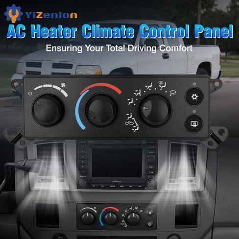 HVAC Climate Control Module Panel with Pry Tool, AC Heater Control Switch Unit Compatible with Dodge Ram 1500 2500 3500 2006-2008, Dakota 2008-2011, Replaces 55057079AB, P55056569AD in Saudi Arabia