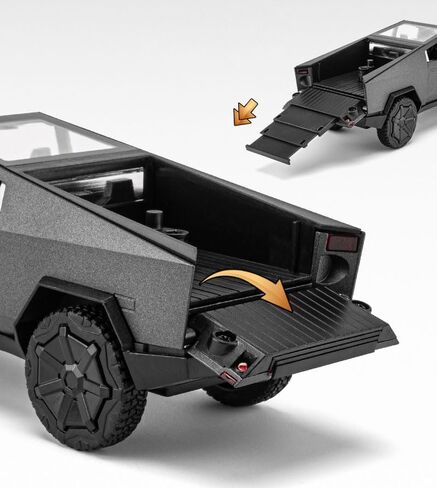 1:22 Scale Diecast Toy Trucks, Metal Pull Back Pickup with Mini ATV, Vehicle Playset for Kids, Birthday Gift for Boys 3+ (Silver) in Saudi Arabia