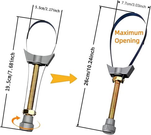 Oil Filter Removal Wrench Adjustable Strap Spanner 60mm To 120mm Diameter for Motorcycle Car Honda Yamaha Suzuki ATV in Saudi Arabia