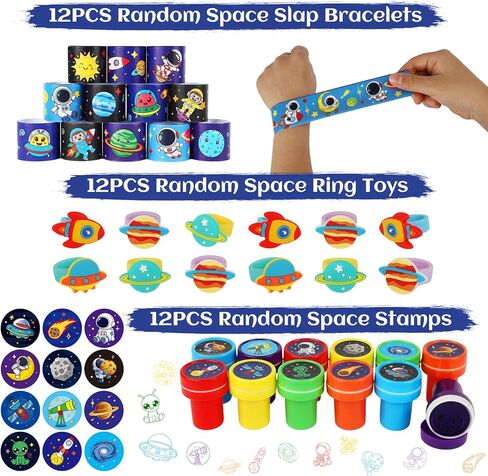 Space Party Favors, Birthday & Party Decorations - 254 PCS Outer Space Goodie Bag Stuffers Fillers for Kids with Astronaut Toys, Stickers, Stress Balls, Masks and Necklaces in Saudi Arabia