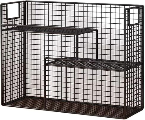 Bookcase Desktop Industrial Style Iron Bookshelf Large Capacity Multipurpose Home Organizer Rack Modern in Saudi Arabia