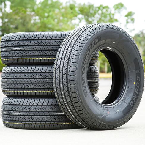إطارات كوزمو RoadHunter Truck/SUV Touring Radial Tire-255/70R18 255/70/18 255/70-18 113H نطاق التحميل SL 4-Ply BSW جدار جانبي أسود UTQG 560AA in Kuwait