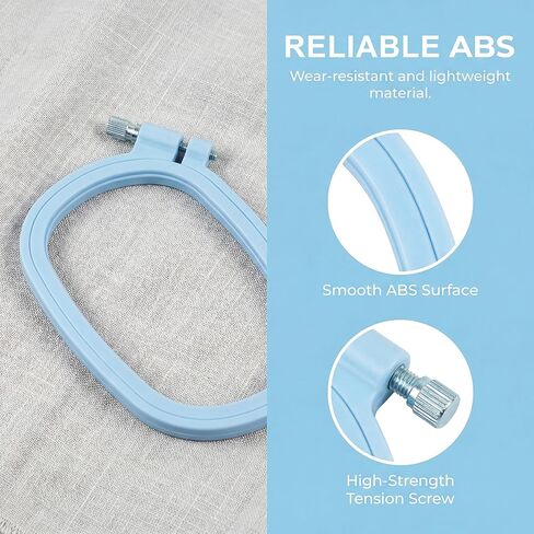 Lekgavd Large Square Embroidery Hoop, ABS Plastic Cross Stitch Hoop and Frames, Embroidery Frame Cross Stitch Supplies for DIY Sewing Needlework Art Crafts in Saudi Arabia