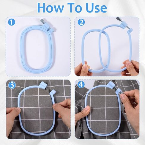 Lekgavd Large Square Embroidery Hoop, ABS Plastic Cross Stitch Hoop and Frames, Embroidery Frame Cross Stitch Supplies for DIY Sewing Needlework Art Crafts in Saudi Arabia