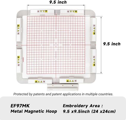 Brewland Magnetic Embroidery Hoop for Brother Innov-is Luminaire XP1 Dream Machine XV8500D Babylock Altair Meridian Solaris Solaris Vision Destiny Destiny Ⅱ Embroidery Machine, 9.5"x9.5" (240×240 mm) in Saudi Arabia