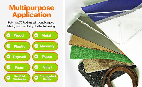 6 Cans of Polymat 777 Foam Speaker Box Carpet Car Auto Liner and Fabric Spray Glue Adhesive in Saudi Arabia