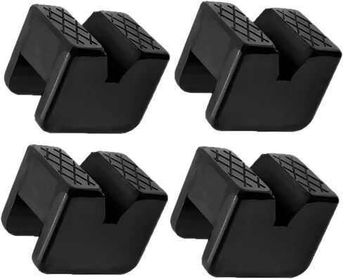 4PCS Car Jack Stand Pad, Rubber Anti-Slip Floor Jack Support Adapter with Grooved Design, Vehicle Slotted Pinch Weld Side Frame Rail Protector, Universal Automotive Accessories in Saudi Arabia
