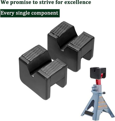 4PCS Car Jack Stand Pad, Rubber Anti-Slip Floor Jack Support Adapter with Grooved Design, Vehicle Slotted Pinch Weld Side Frame Rail Protector, Universal Automotive Accessories in Saudi Arabia