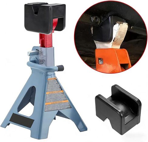 4PCS Car Jack Stand Pad, Rubber Anti-Slip Floor Jack Support Adapter with Grooved Design, Vehicle Slotted Pinch Weld Side Frame Rail Protector, Universal Automotive Accessories in Saudi Arabia