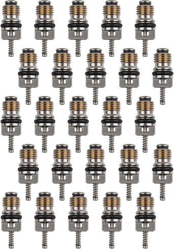 25 حزمة BAS03008 A/C Schrader Valve Core استبدال، متوافق مع فولفو 6849305 31404313، Delco 1575232، GM 19188280، FJC 2675، YF37326، لأنظمة تكييف الهواء للسيارات R134A in Kuwait
