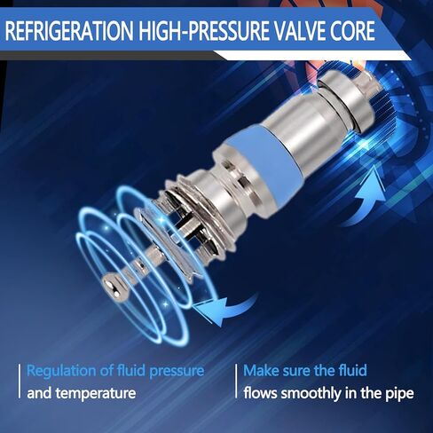 50 Pack Valve Cores for R410 R32 R22, High Pressure HVAC Valve with Teflon Seal, Replacement Part for Air Conditioning and Refrigeration Systems in Saudi Arabia