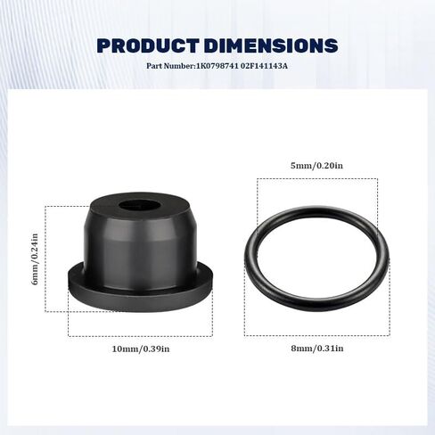 10 Pcs Automotive Clutch Master and Slave Cylinder Pipeline Sealing Repair Kit, Part Numbers 02F141143A, 1K0798741, Suitable for Multiple Compatible Vehicle Models in Saudi Arabia