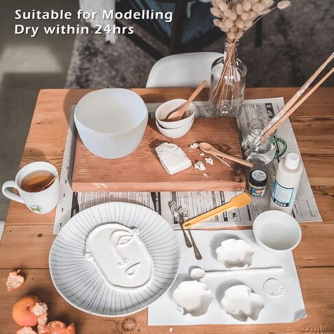 JOAWSOME Natural Air-Dry Clay Kaolin, Non-Toxic All-Purpose Compound 10LBs, All-Purpose Modeling Clay (Terra Cotta) in Saudi Arabia