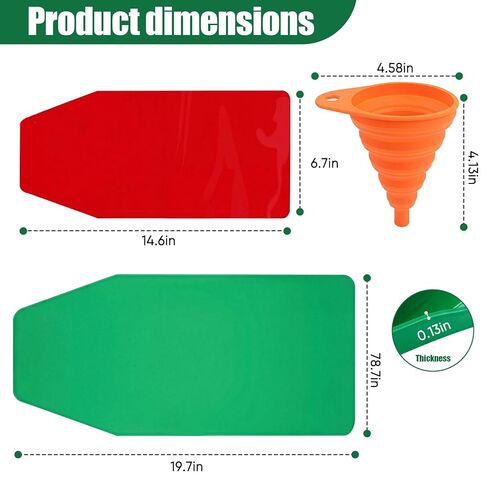 Flexible Oil Drain Funnel Set, 3PCS Reusable Silicone Foldable Oil Funnel for Spill-Free Oil Change, Moldable Draining Tool for Car Truck Motorcycle Garage Use in Saudi Arabia
