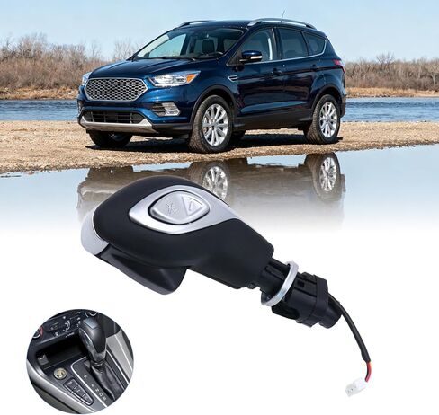 مقبض ناقل الحركة الأوتوماتيكي مع زر متوافق مع Ford 2013-2016 Escape | 2013-2016 فيوجن | 2015-2020 العبور | 2018-2020 Transit Connect، يستبدل DG9Z-7213-EA DG9Z 7213-AA، غير لامع in Kuwait
