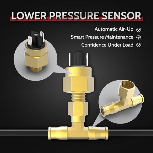 Air Bag Compressor Automatic Air Up with Low Pressure Sensor Lightning Inflation Universal On Board Air Compressor System Remote Control and Manual Control for Trucks in Saudi Arabia