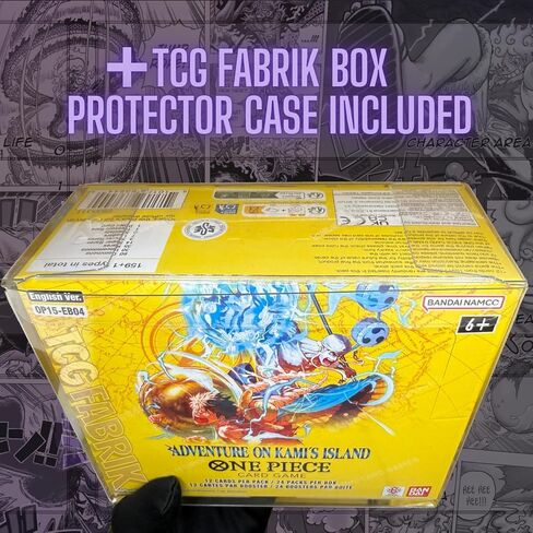 OP15 Adventure ON KAMI'S Island Booster Box English OP-15 Booster Box Display Factory مختوم لبطاقات OP15 One Piece الإنجليزية TCG (24 حزمة) + بطاقة TCG Fabrik Don المخصصة in Kuwait
