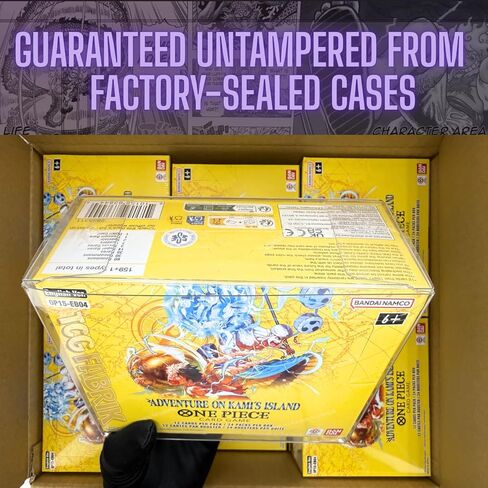 OP15 Adventure ON KAMI'S Island Booster Box English OP-15 Booster Box Display Factory مختوم لبطاقات OP15 One Piece الإنجليزية TCG (24 حزمة) + بطاقة TCG Fabrik Don المخصصة in Kuwait