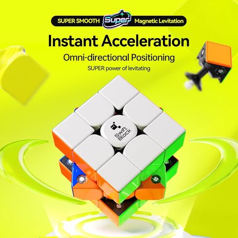 Swift 3x3 Super Maglev Speed Cube, [Super] Swift Block 2026 Flagship - 76 Magnets & Patented Core, UV Coated Professional 3x3x3 Puzzle, Premium STEM Toy Gift in Saudi Arabia