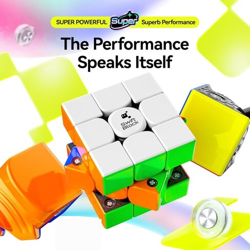 Swift 3x3 Super Maglev Speed Cube, [Super] Swift Block 2026 Flagship - 76 Magnets & Patented Core, UV Coated Professional 3x3x3 Puzzle, Premium STEM Toy Gift in Saudi Arabia