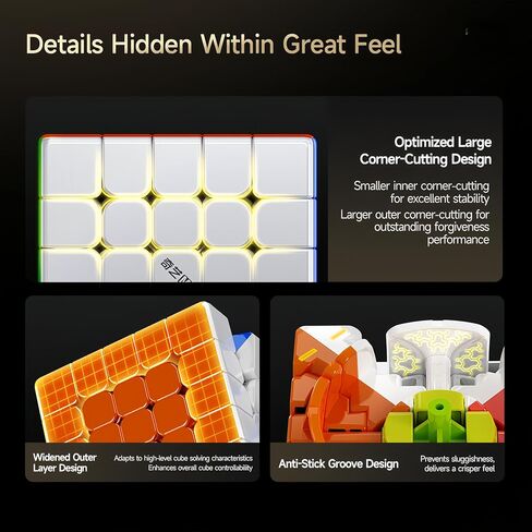 LiangCuber QY Toys Speed Cube 5x5 Magnetic UV Coating – 59mm High-Performance Puzzle Cube 5x5x5 Stickerless in Saudi Arabia