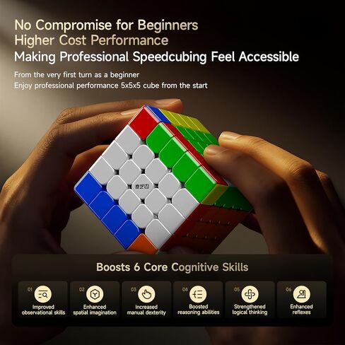 LiangCuber QY Toys Speed Cube 5x5 Magnetic UV Coating – 59mm High-Performance Puzzle Cube 5x5x5 Stickerless in Saudi Arabia