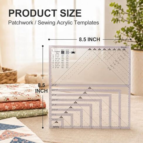 Ultimate Flying Geese Quilting Rulers, Versatile Template for Multiple Block Sizes, Durable Acrylic Trimming Tool for Accurate Patchwork & Sewing in Saudi Arabia
