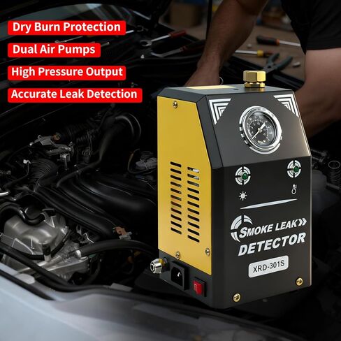 Automotive Smoke Machine with Built-in Air Pump and Pressure Gauge - 12V DC Smoke Machine for 12V Cars, Motorcycles, Trucks, Boats & ATVs in Saudi Arabia