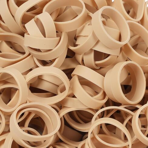 Rubber Bands 150pcs 1.5 Inch rubber band Diameter 1 inch Small Beige Elastic Bands Strong Rubber bands for Wire Cord Cable Home Office School in Saudi Arabia