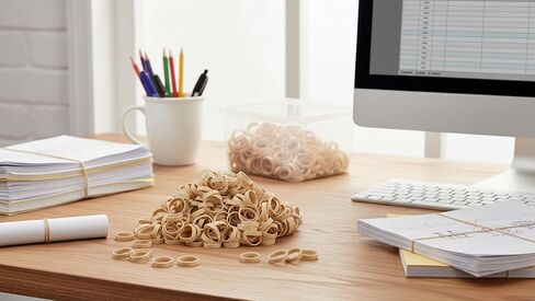 Rubber Bands 150pcs 1.5 Inch rubber band Diameter 1 inch Small Beige Elastic Bands Strong Rubber bands for Wire Cord Cable Home Office School in Saudi Arabia