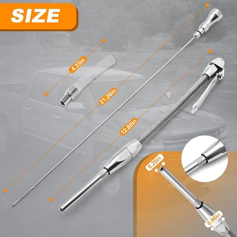 HAHAHA SBC 305 مقياس كروم كروم. عصا قياس كروم مطورة. 1980-UP SB متوافق مع مقياس زيت المحرك المرن شيفروليه. كتلة صغيرة SBC 265 283 305 327 350 383 400. in Kuwait
