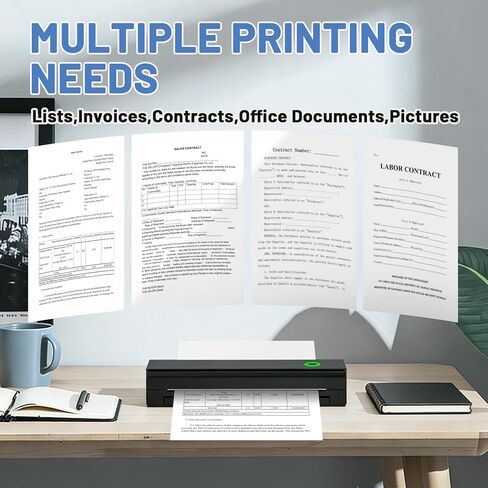 3 Rolls Thermal Printer Paper 8.5''x11'' US Letter Size, Thermal Paper Quick-Dry, Compatible with N80 D80 and Other Portable Thermal Printer in Saudi Arabia