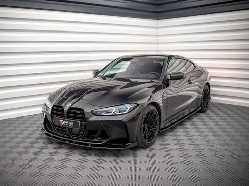 Maxton Design Front Bumper Lip V.3 Spoiler Compatible with BMW M4 G82 / M3 G80 (2021 -) in Saudi Arabia