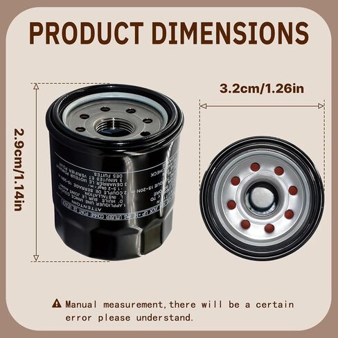فلتر الزيت 5GH-13440-50-00 5GH-13440-60-00 5GH-13440-20-00 متوافق مع 2000-2015 Ya-ma-ha YZF-R1 YZF-R1M ZF-R6 YZF-R6S9 (عبوتان) in Kuwait