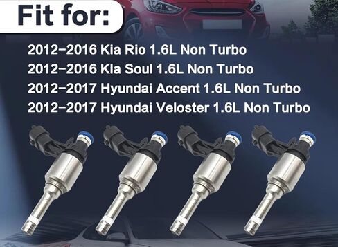 4pcs Fuel Injectors 35310-2B130 Compatible with Ki-a Soul Rio 1.6L 2012-2017 FJ1146 in Saudi Arabia