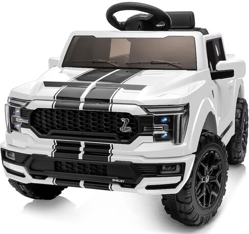 لعبة ركوب الأطفال فورد شيلبي F-150 24 فولت مرخصة من هيكيددو، سيارة كهربائية للأطفال مع جهاز تحكم عن بعد، محركات 400 وات - أزرق in Kuwait