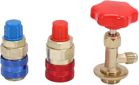 مجموعة مشعب التيار المتردد من GOWENIC أداة تشخيصية متينة مزدوجة HVAC لإصلاح التيار المتردد للسيارات R134a R22 R12 1/4 بوصة SAE in Kuwait