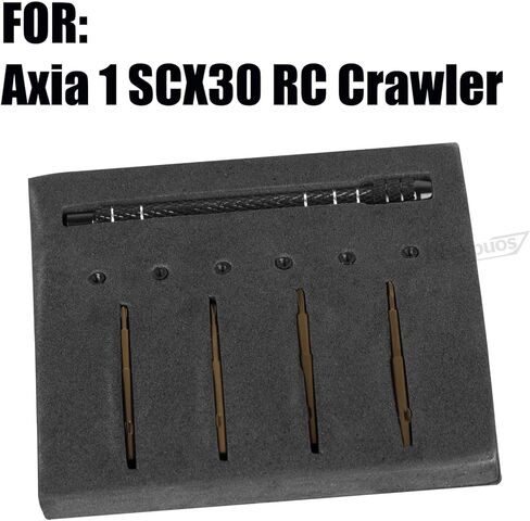 مجموعة أدوات RC لـ Axia 1 SCX30، 1.5 مم + مفك براغي فيليبس و2.0 مم + مفك براغي فيليبس و1.3 مم سداسي وألومنيوم m2 صامولة وT4 بلوم، مجموعة مفك براغي، أسود in Kuwait