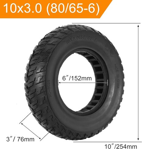إطار صلب بدون أنبوب 10x3.0، إطار سكوتر كهربائي 80/65-6، عجلة بديلة للطرق الوعرة 255x80 لسكوتر كهربائي Apollo Pro/Varla Eagle 1/Kugoo M4 Pro in Kuwait