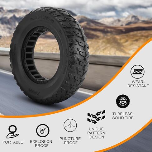 إطار صلب بدون أنبوب 10x3.0، إطار سكوتر كهربائي 80/65-6، عجلة بديلة للطرق الوعرة 255x80 لسكوتر كهربائي Apollo Pro/Varla Eagle 1/Kugoo M4 Pro in Kuwait