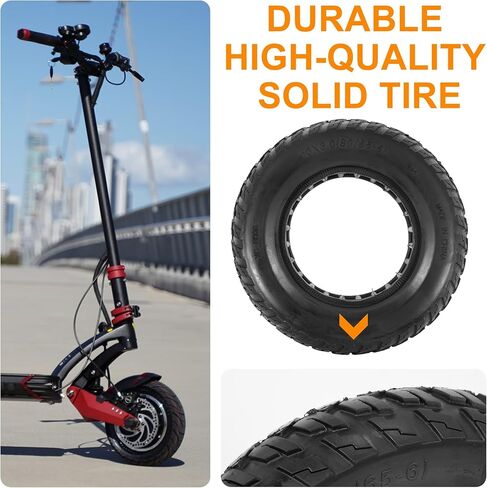 إطار صلب بدون أنبوب 10x3.0، إطار سكوتر كهربائي 80/65-6، عجلة بديلة للطرق الوعرة 255x80 لسكوتر كهربائي Apollo Pro/Varla Eagle 1/Kugoo M4 Pro in Kuwait