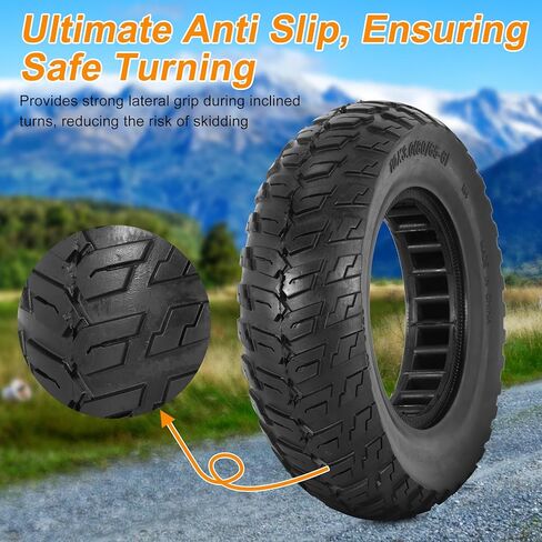 إطار صلب بدون أنبوب 10x3.0، إطار سكوتر كهربائي 80/65-6، عجلة بديلة للطرق الوعرة 255x80 لسكوتر كهربائي Apollo Pro/Varla Eagle 1/Kugoo M4 Pro in Kuwait