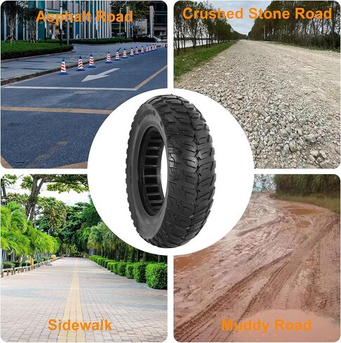 إطار صلب بدون أنبوب 10x3.0، إطار سكوتر كهربائي 80/65-6، عجلة بديلة للطرق الوعرة 255x80 لسكوتر كهربائي Apollo Pro/Varla Eagle 1/Kugoo M4 Pro in Kuwait