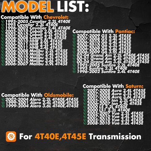 فلتر ناقل الحركة 4T40E، 4T45E مع مجموعة حشية 24221762 متوافق مع Chevy Oldsmobile Pontiac Saturn Cobalt HHR Malibu G5 G6 Sunfire in Kuwait